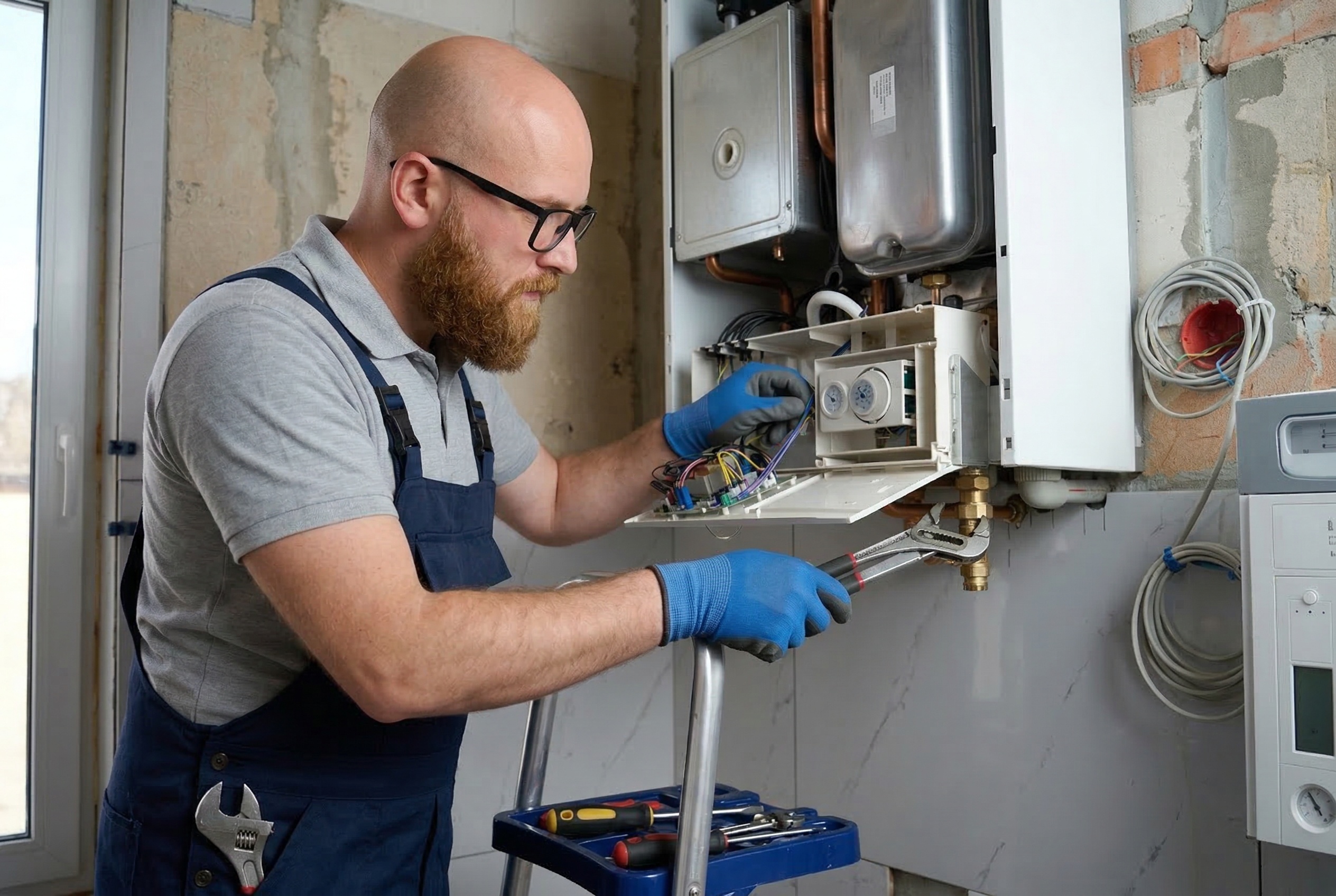 CV-ketel onderhoud in een wooncomplex