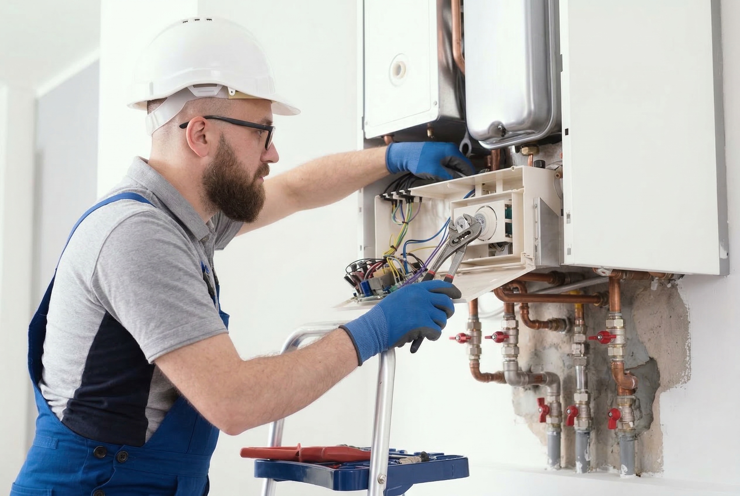 CV-ketel installatie in appartementencomplex